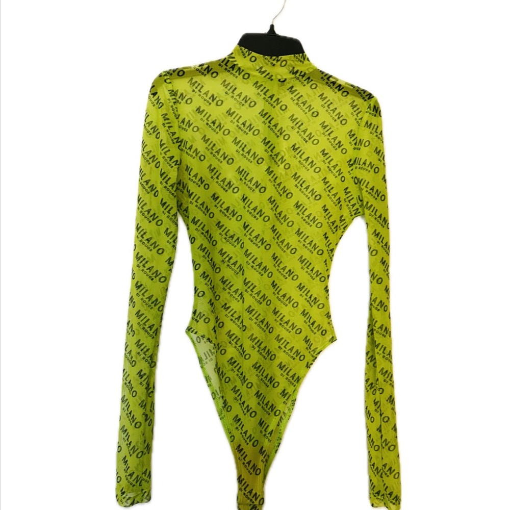 Milano Di Rouge Green Fitted Long Sleeve Bodysuit
